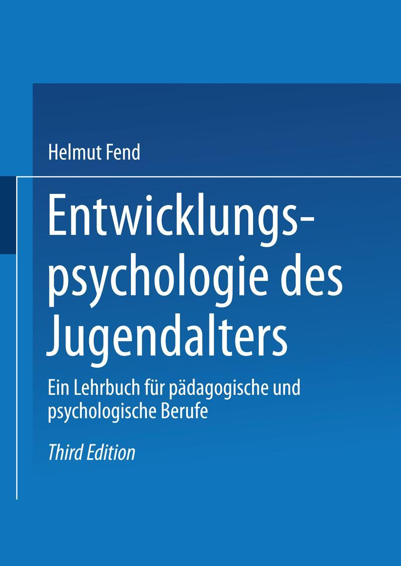 Vorderes Coverbild Entwicklungspsychologie des Jugendalters