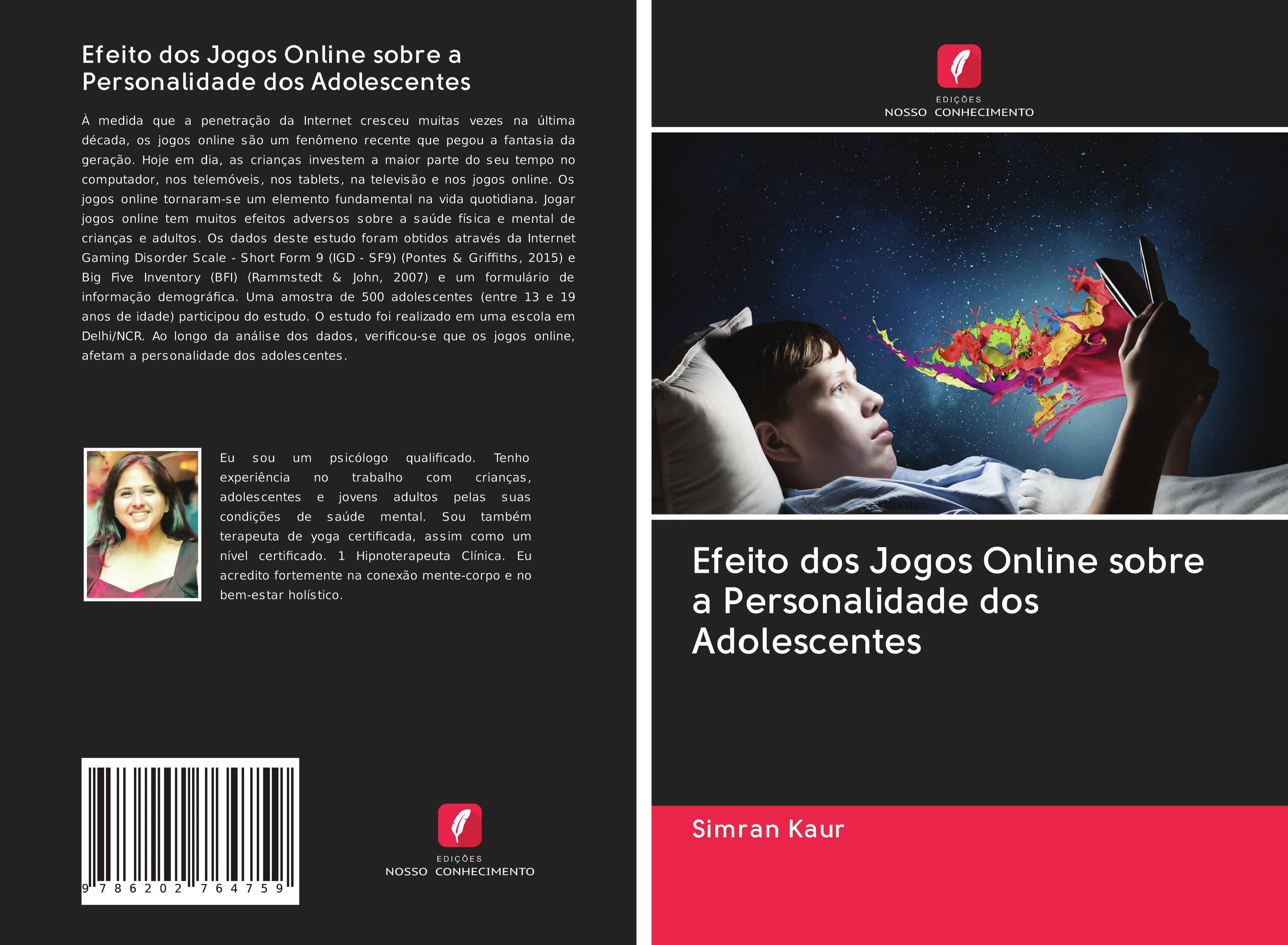 Vorderes Coverbild Efeito dos Jogos Online sobre a Personalidade dos Adolescentes