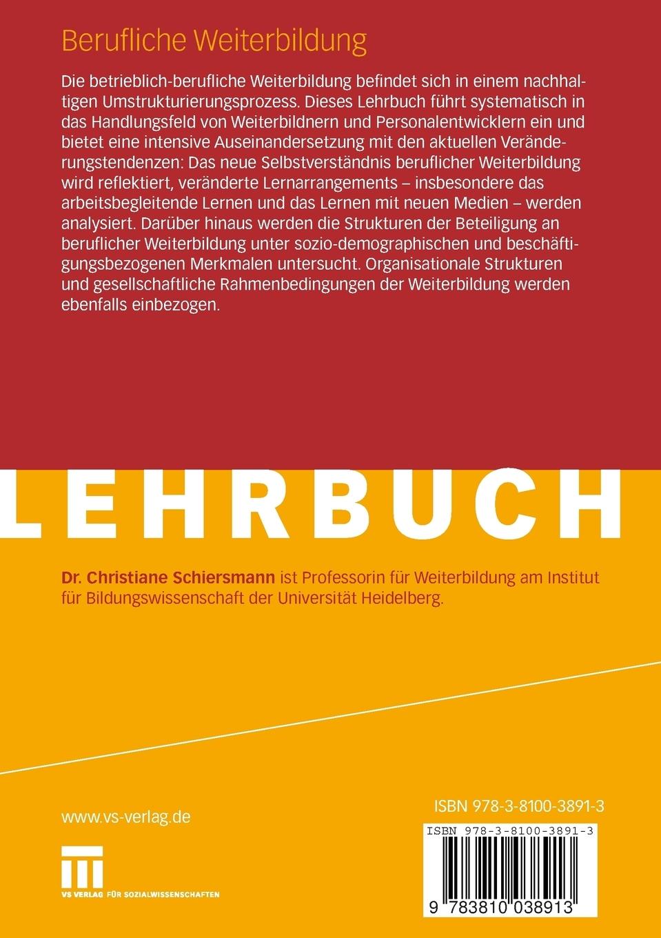 Rückseitencover Berufliche Weiterbildung