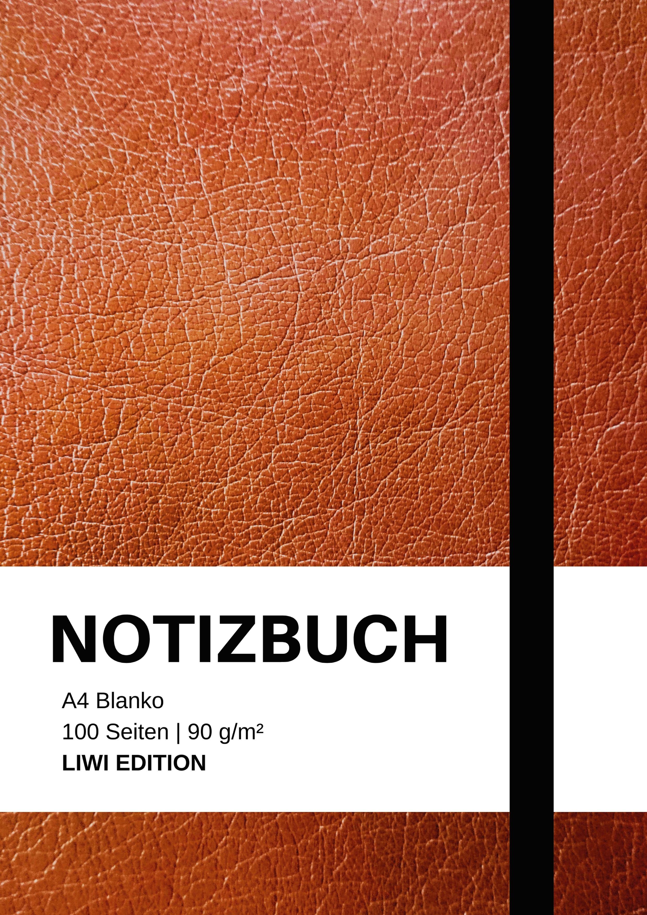 Vorderes Coverbild Notizbuch A4 blanko - 100 Seiten 90g/m² - Soft Cover Braun - FSC Papier
