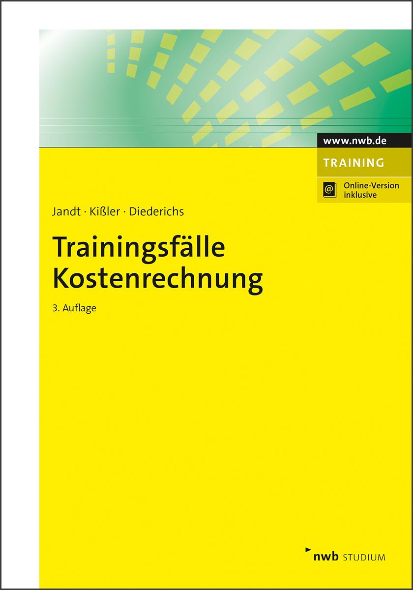 Vorderes Coverbild Trainingsfälle Kostenrechnung