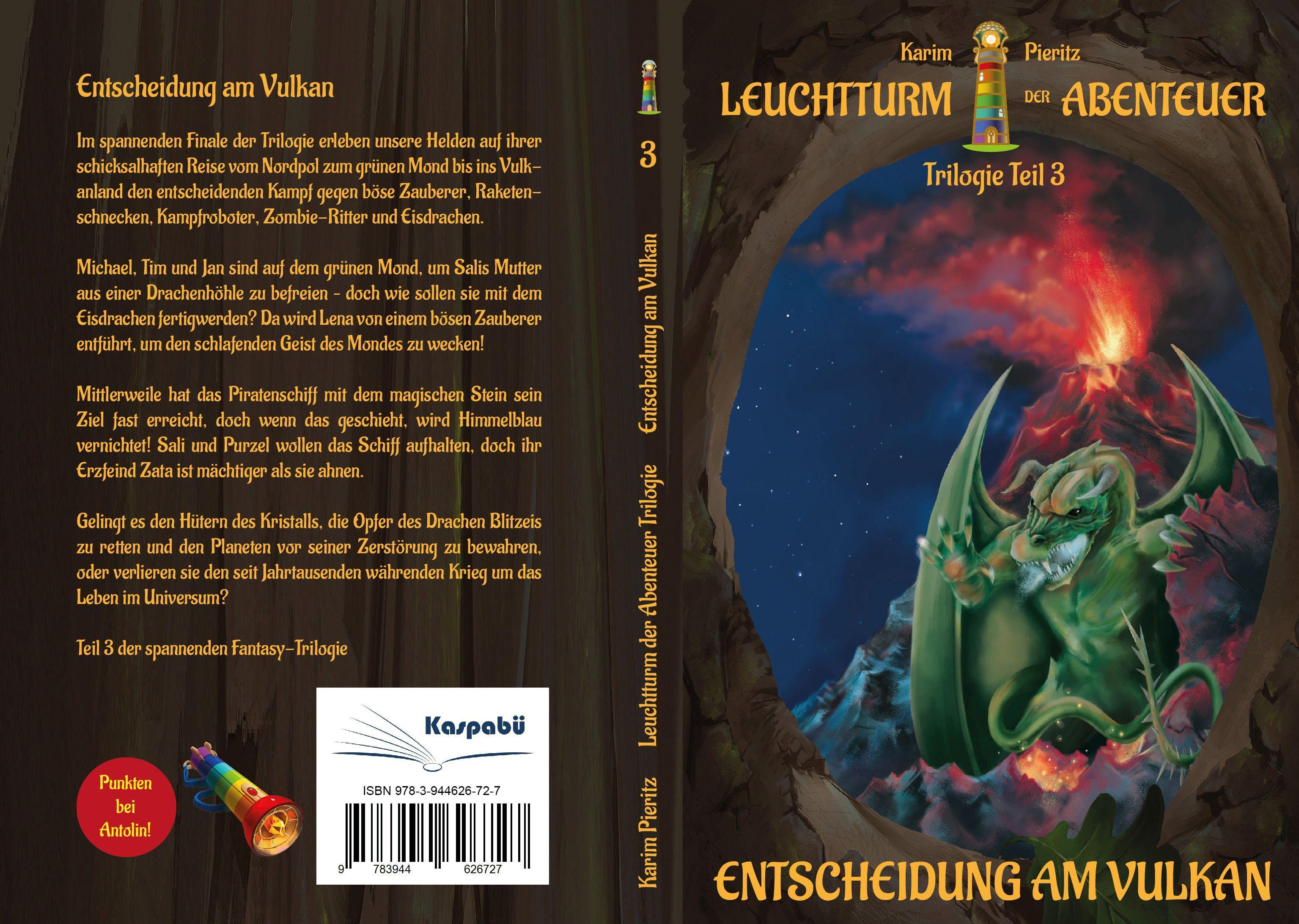 Beispielinhalt (Bild) Leuchtturm der Abenteuer Trilogie 3 Entscheidung am Vulkan - Kinderbuch ab 10 Jahren für Mädchen und Jungen