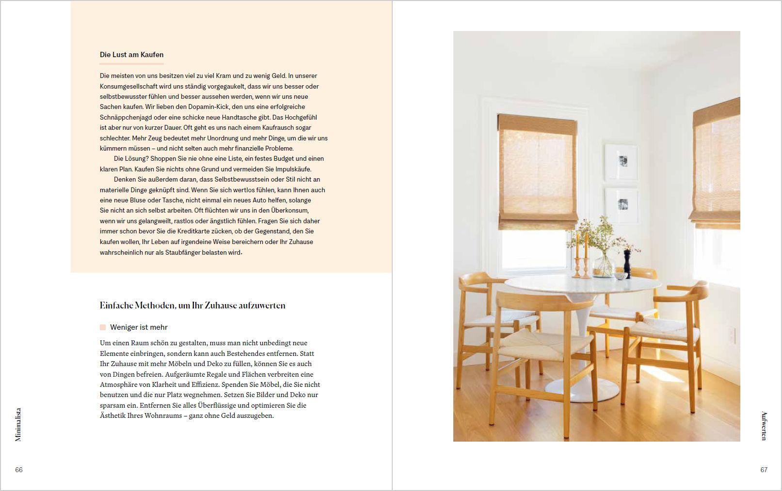 Beispielinhalt (Bild) Minimalista: Besseres Zuhause - besseres Leben