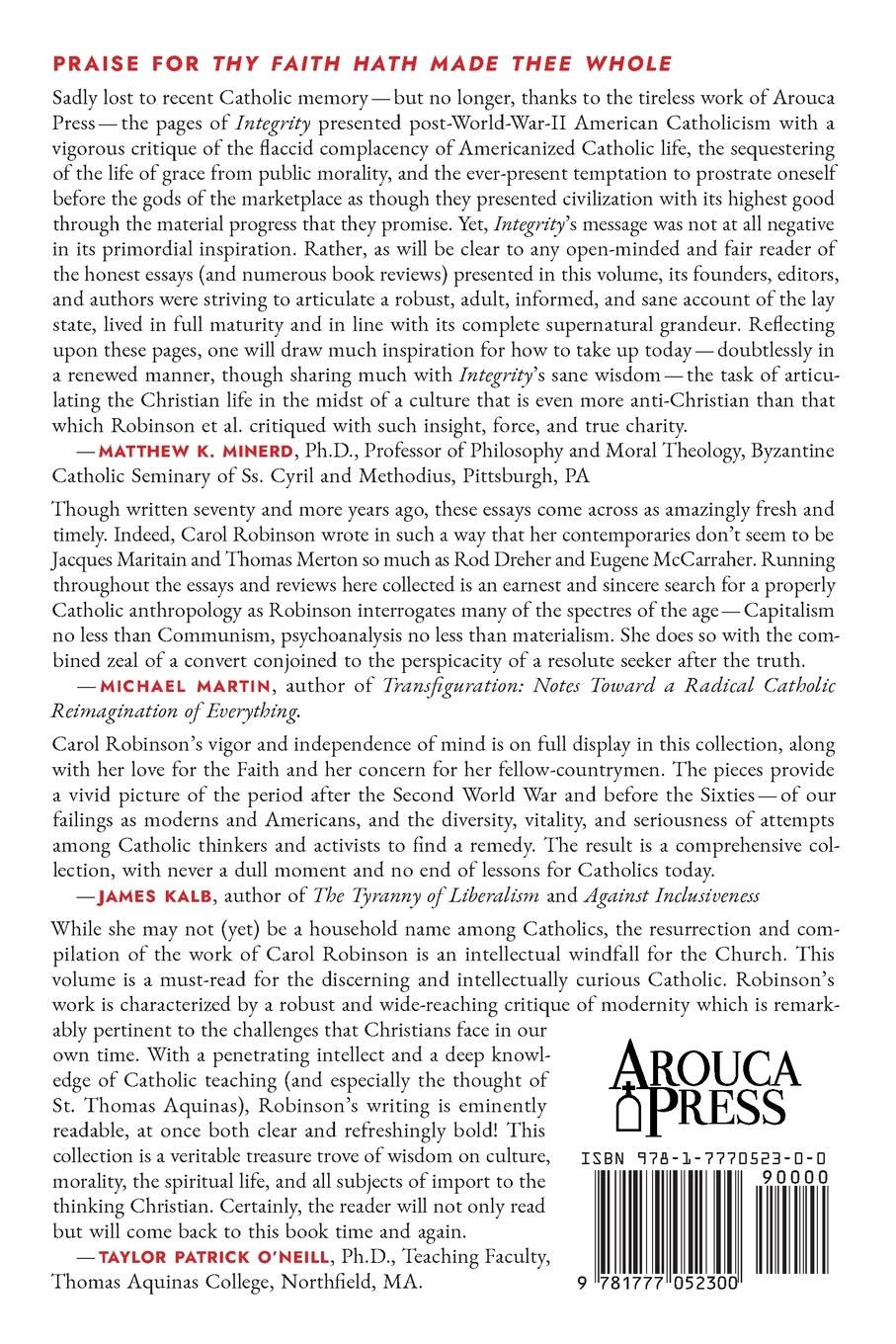 Rückseitencover Thy Faith Hath Made Thee Whole