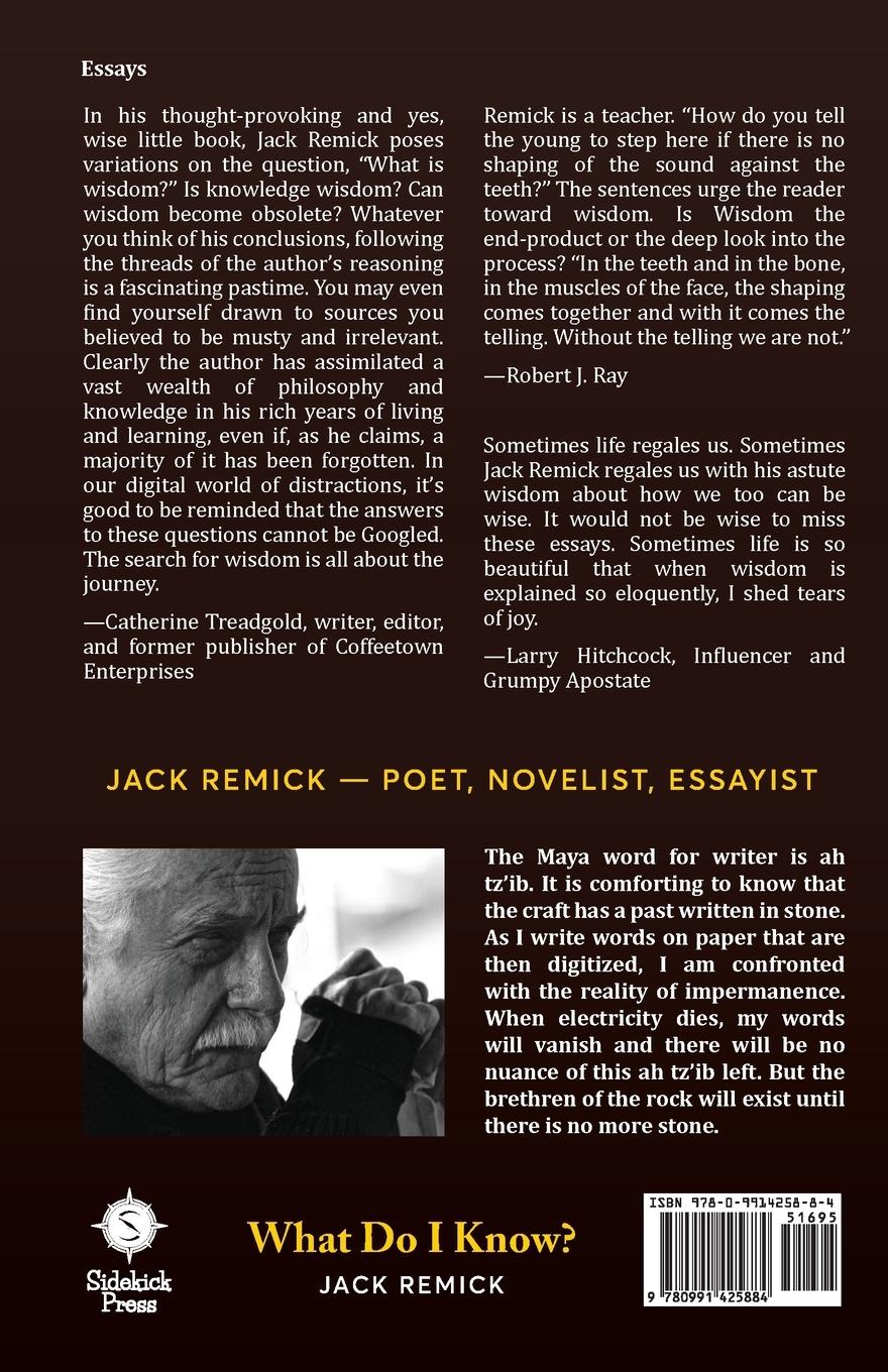 Rückseitencover What Do I Know?