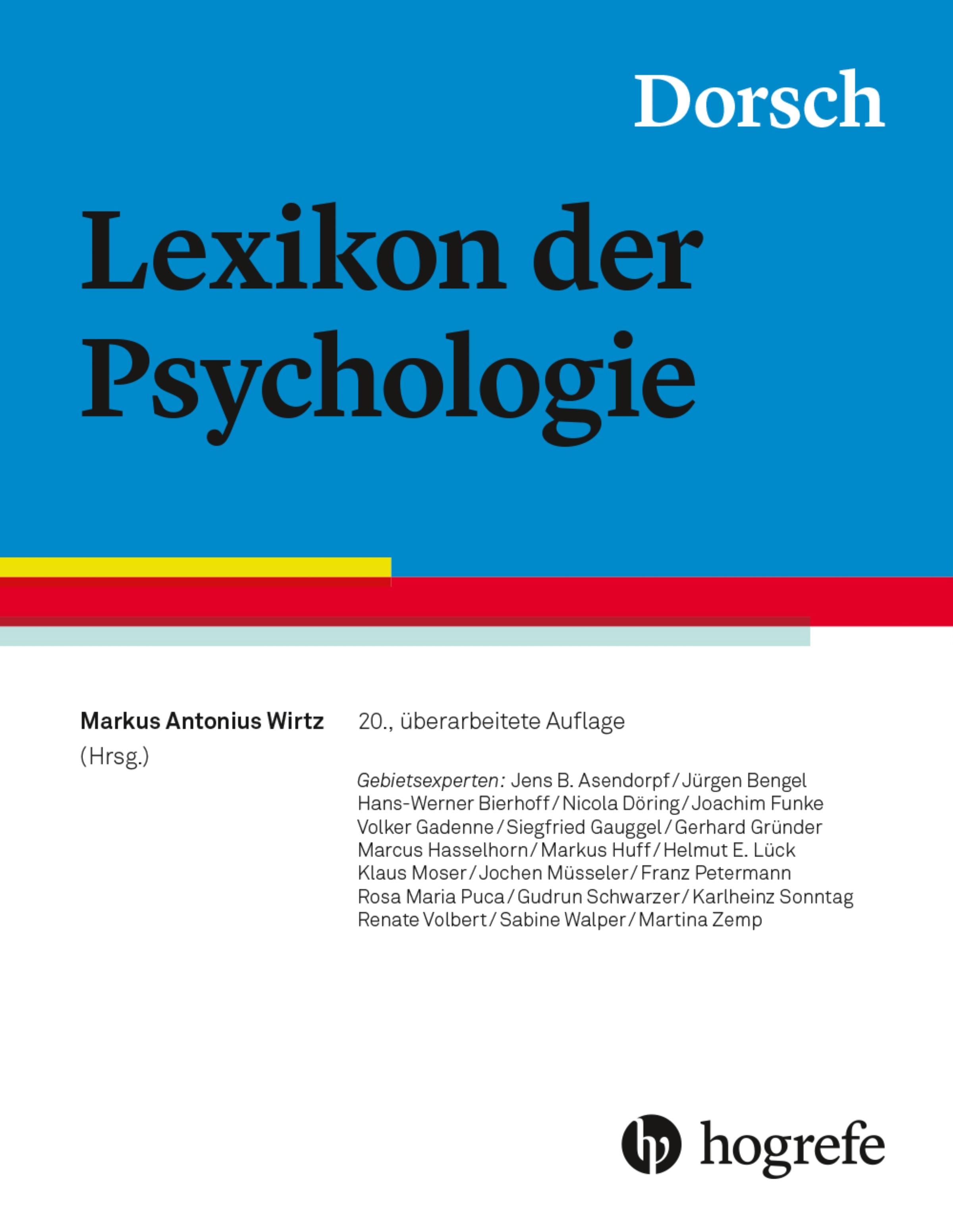 Vorderes Coverbild Dorsch - Lexikon der Psychologie