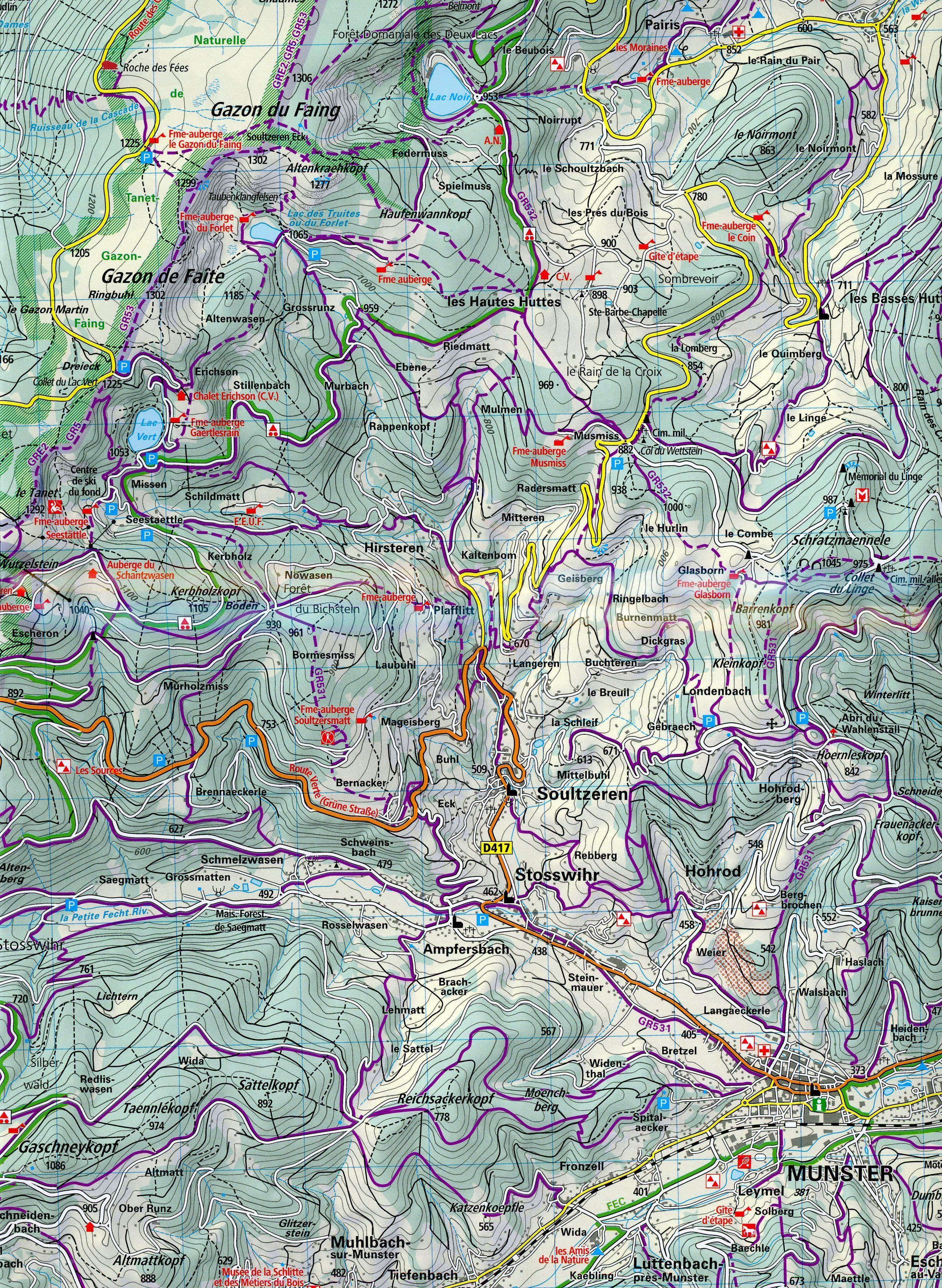 Beispielinhalt (Bild) Vogesen - Le Honeck Nr. 04 Outdoorkarte 1:35 000