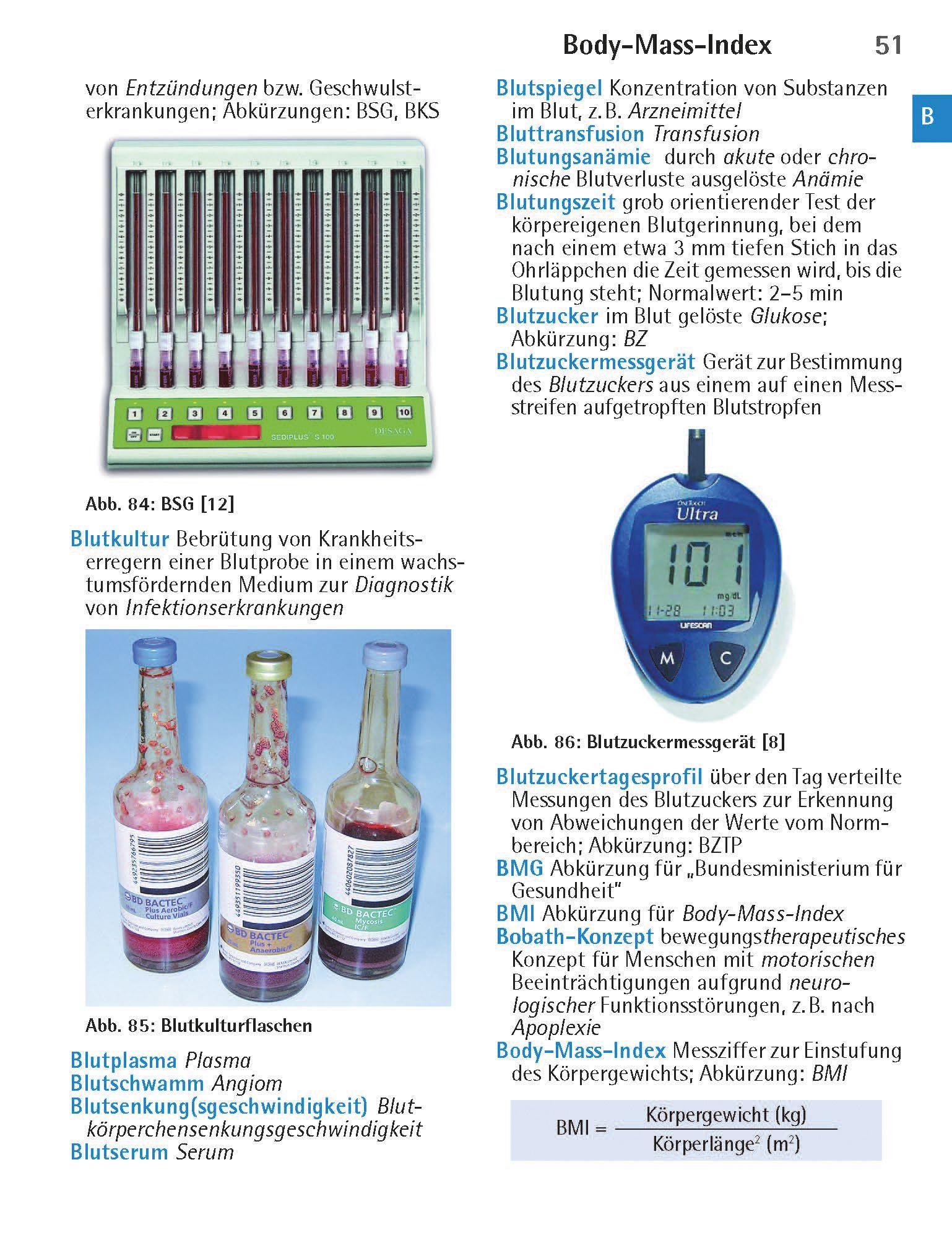 Beispielinhalt (Bild) Wörterbuch Medizin pocket : Kleines Lexikon - medizinische Fachbegriffe , Fremdwörter und Terminologie