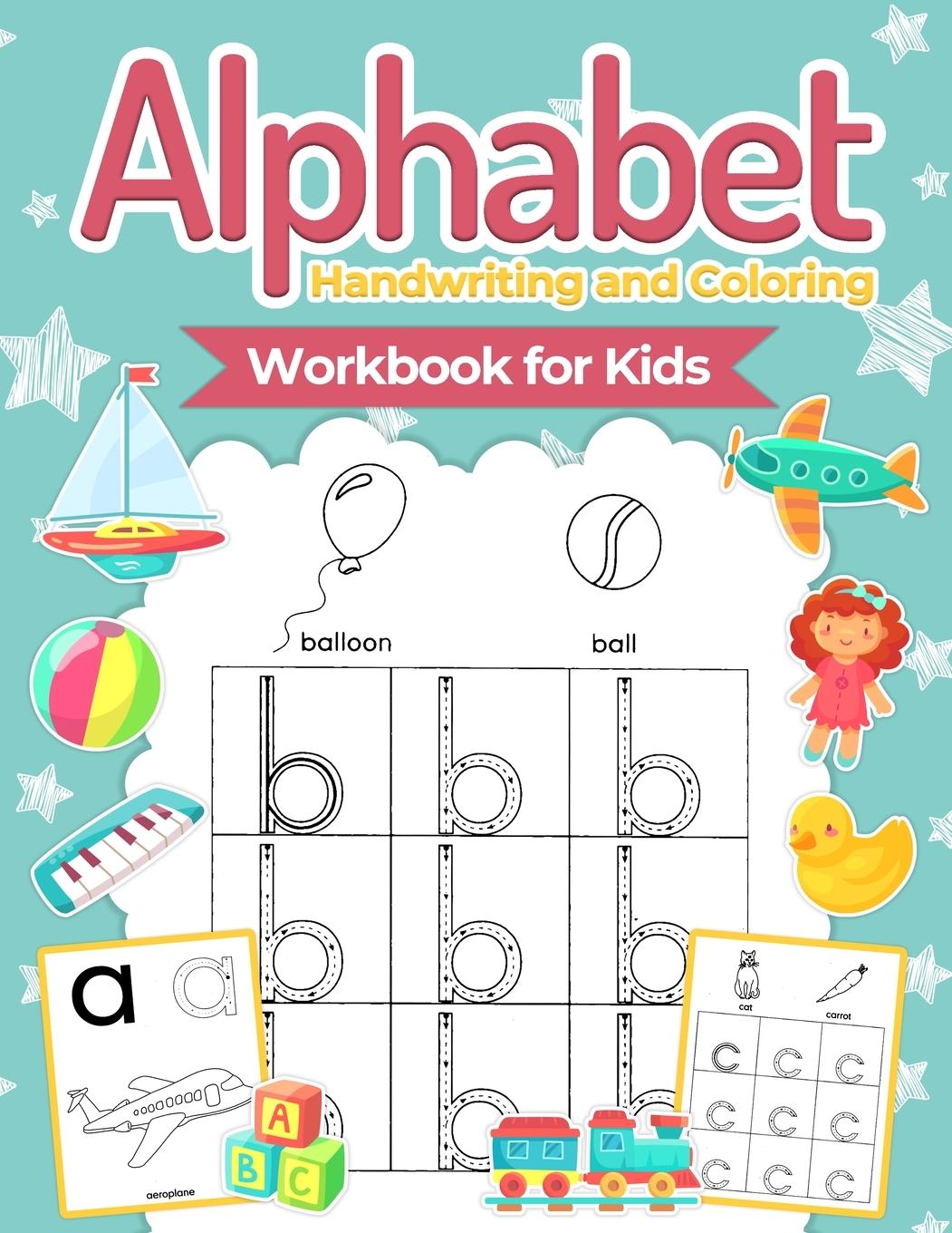 Vorderes Coverbild Alphabet Handwriting and Coloring Workbook For Kids