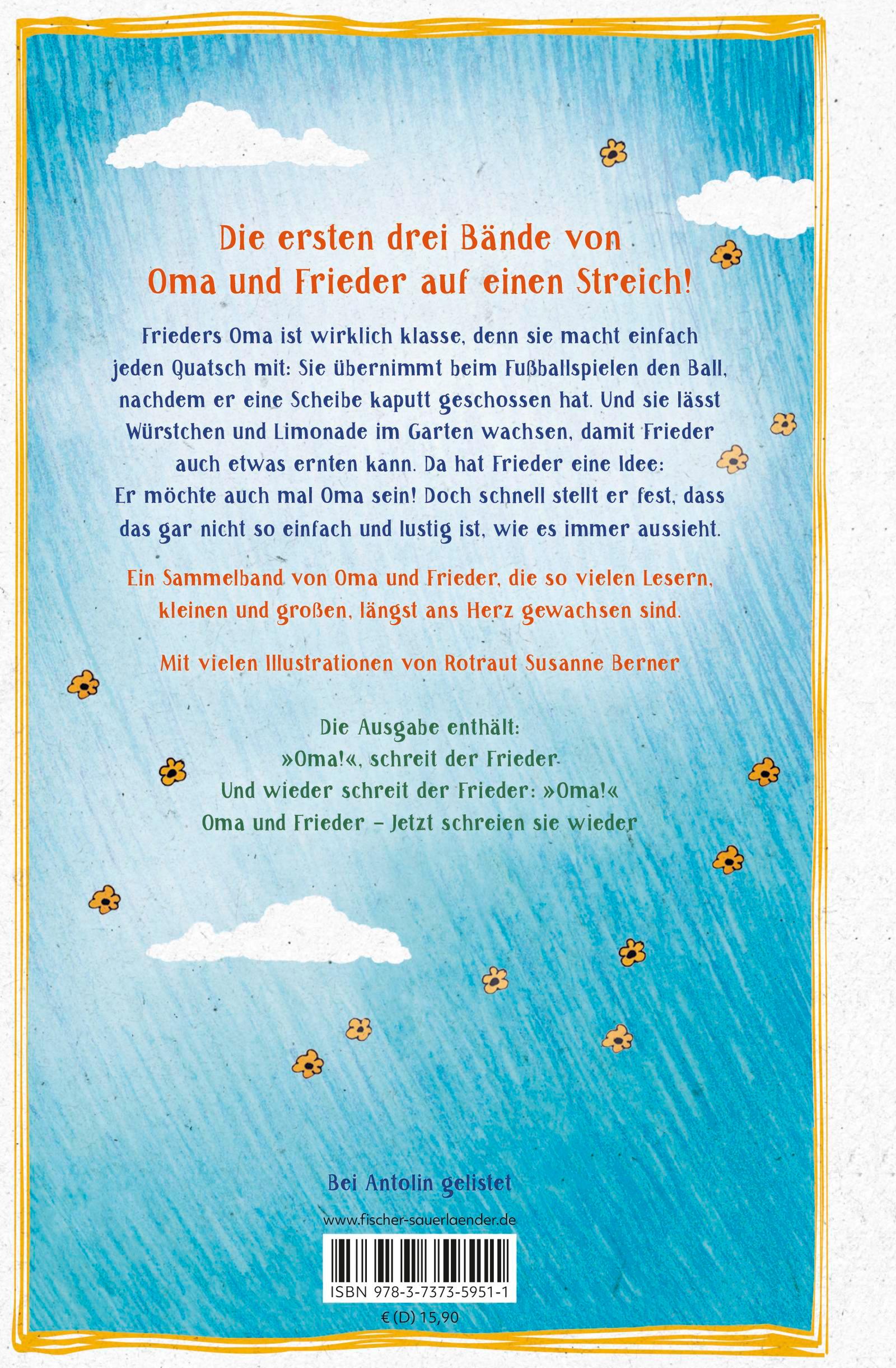 Rückseitencover Das dicke Buch von Oma und Frieder