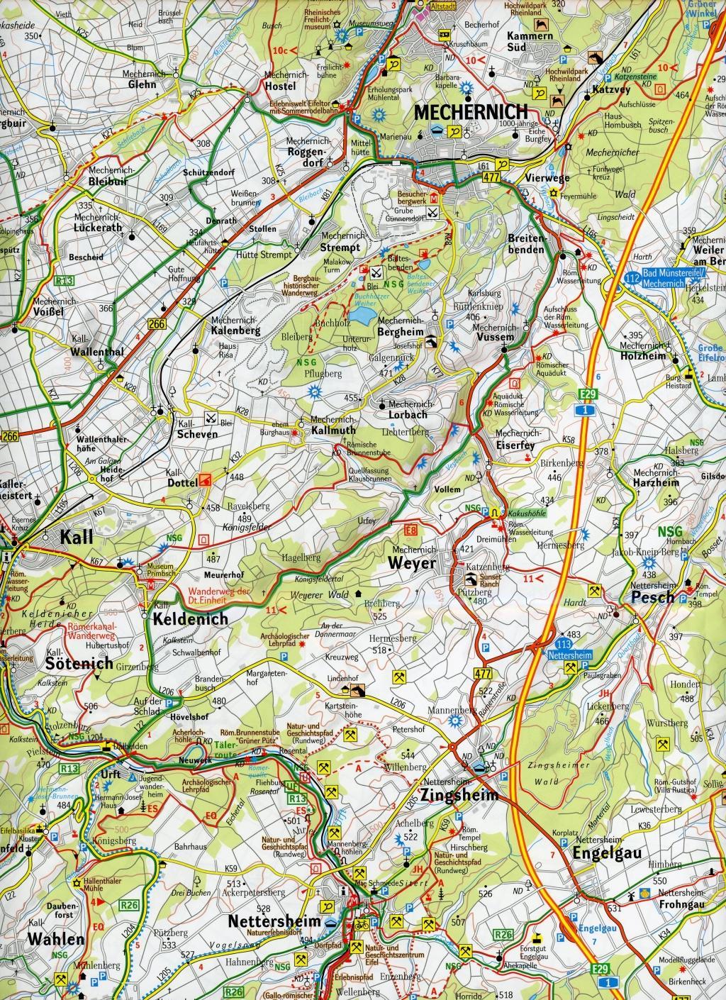 Beispielinhalt (Bild) Nationalpark Eifel, Rureifel, Hohes Venn Wander- und Freizeitkarte 1 : 50 000