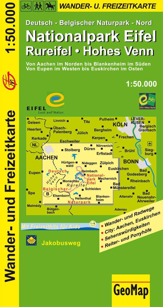 Vorderes Coverbild Nationalpark Eifel, Rureifel, Hohes Venn Wander- und Freizeitkarte 1 : 50 000