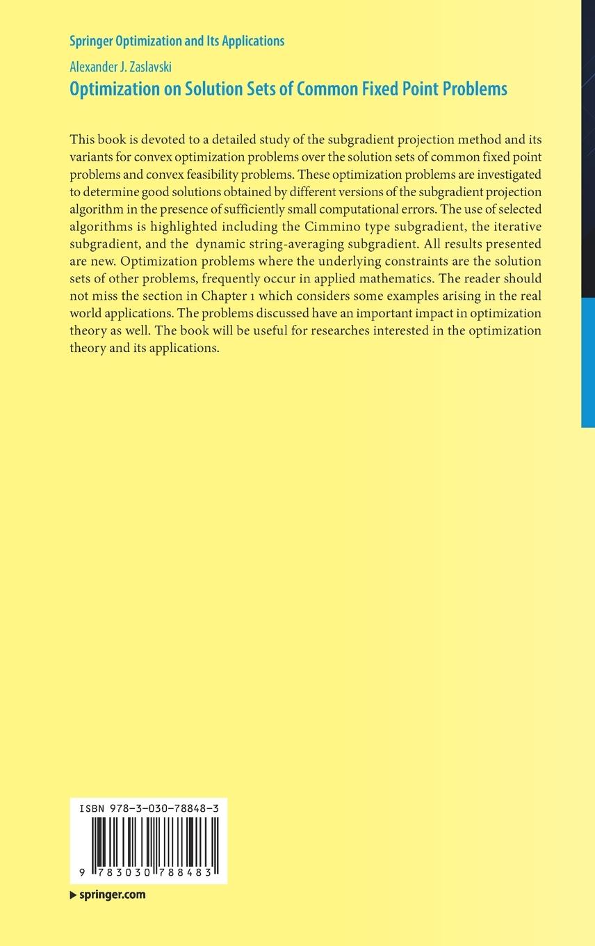 Rückseitencover Optimization on Solution Sets of Common Fixed Point Problems