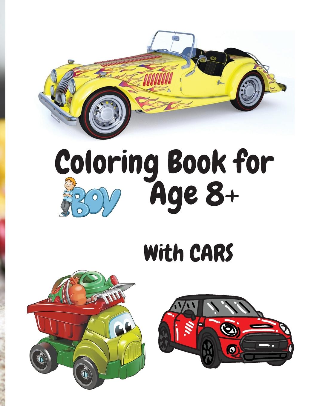Vorderes Coverbild Coloring Book for Boys with Cars Age 8+