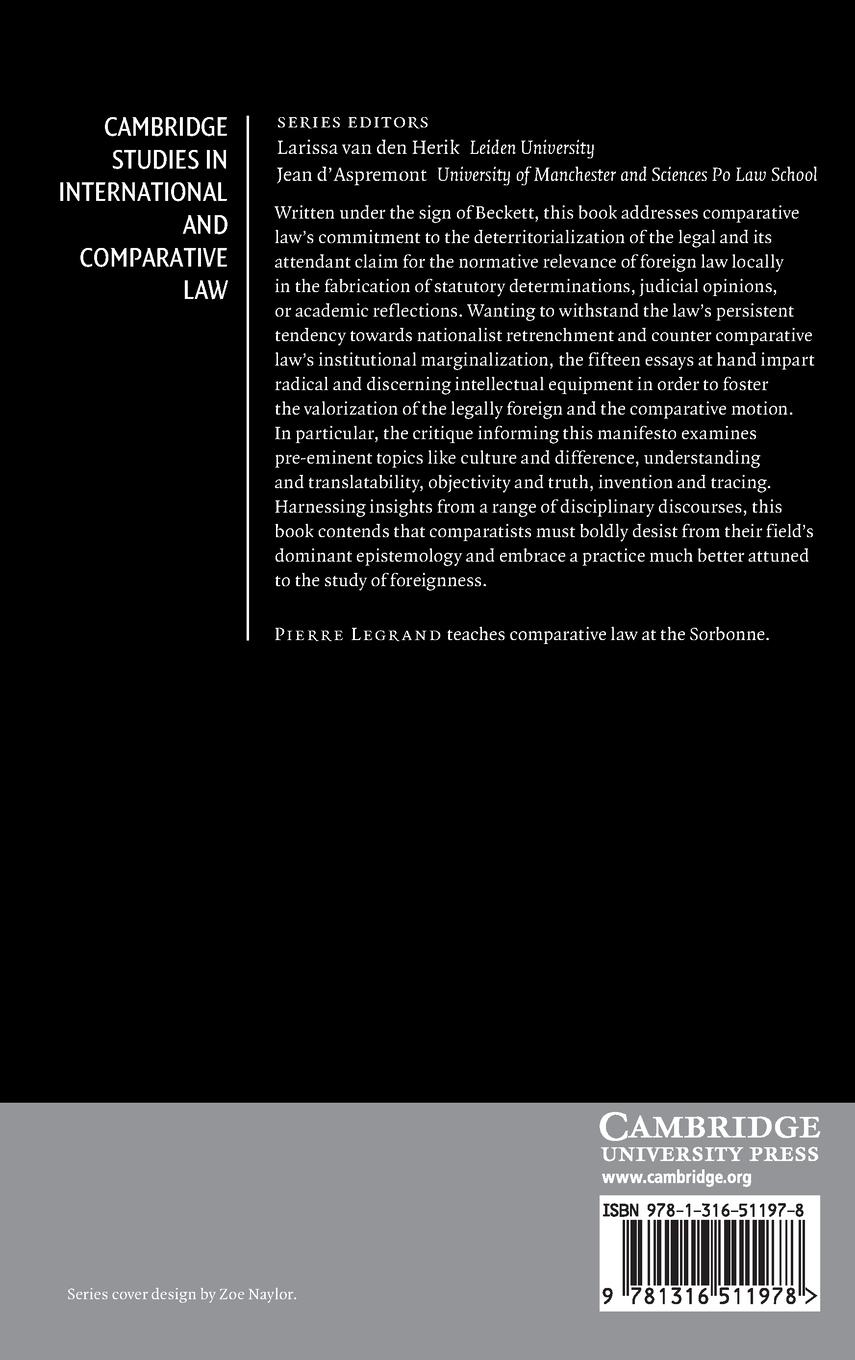 Rückseitencover Negative Comparative Law