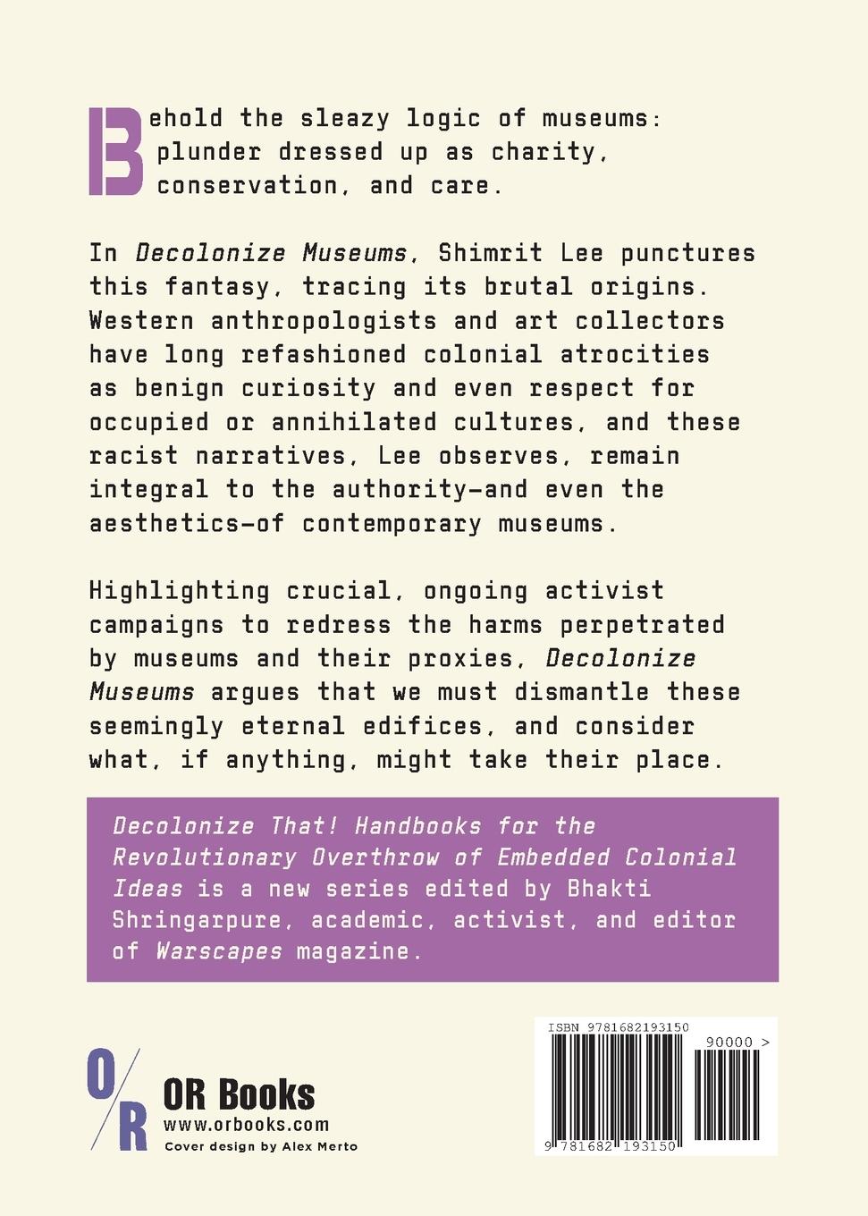 Rückseitencover Decolonize Museums