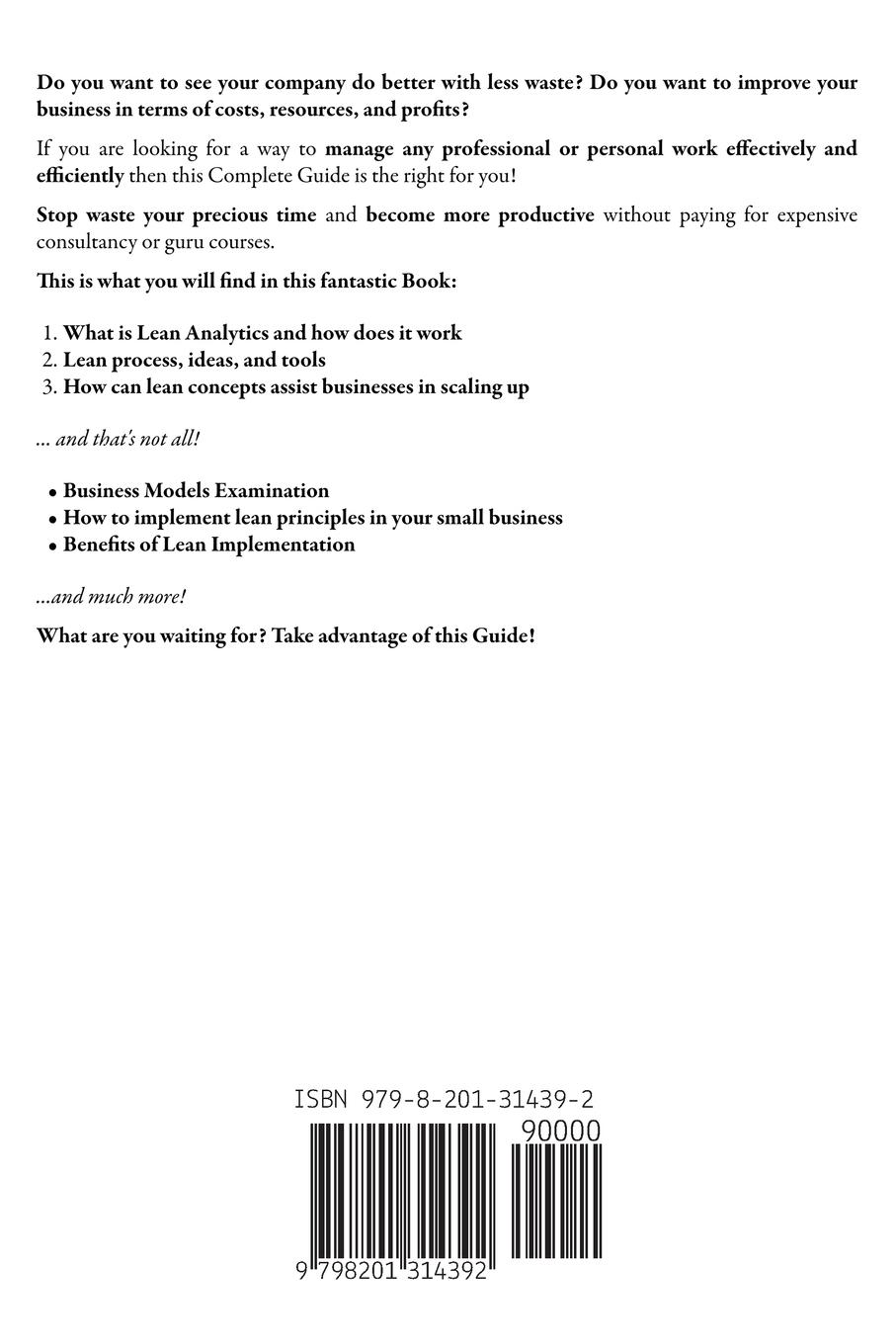 Rückseitencover Lean Analytics