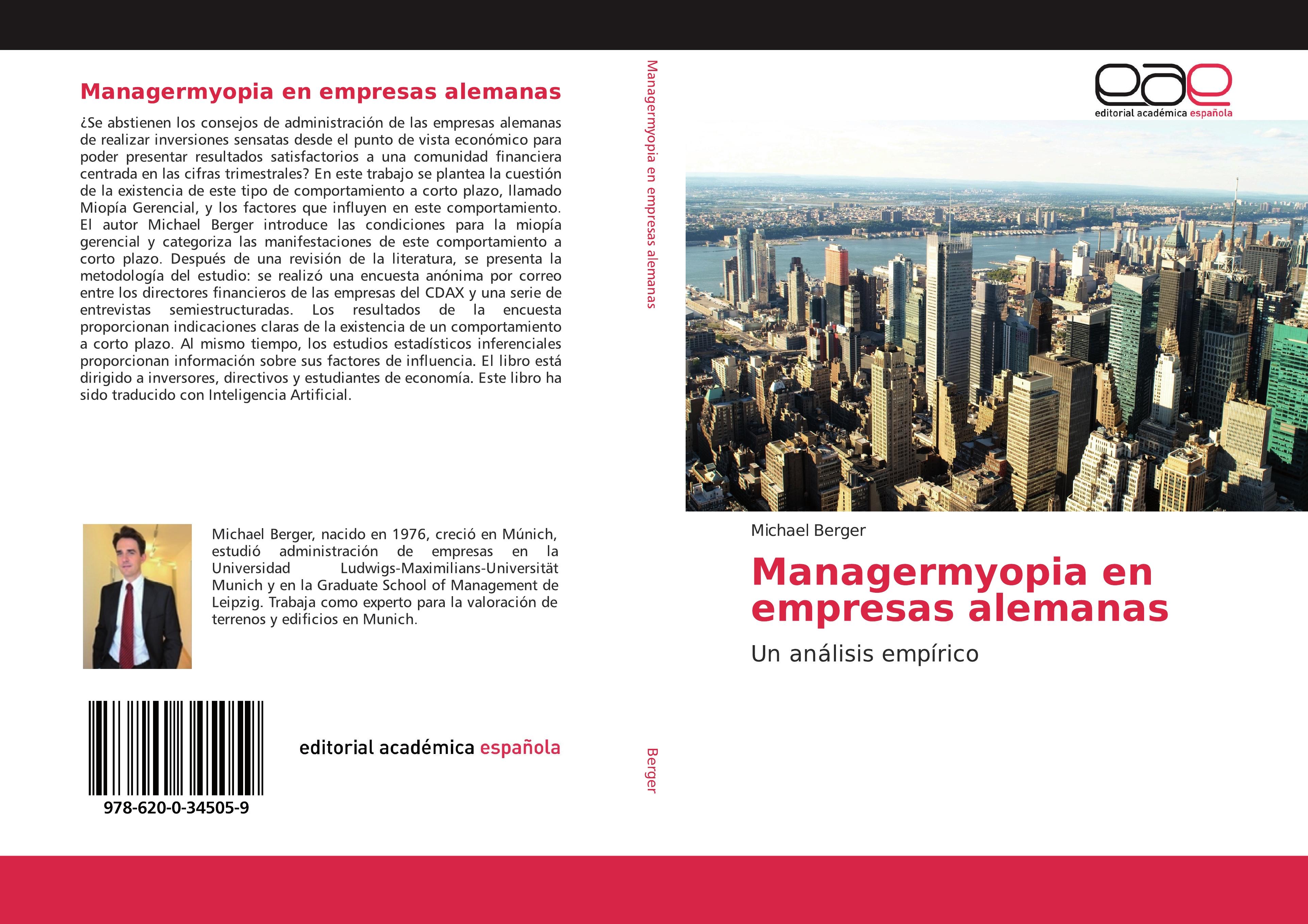 Vorderes Coverbild Managermyopia en empresas alemanas