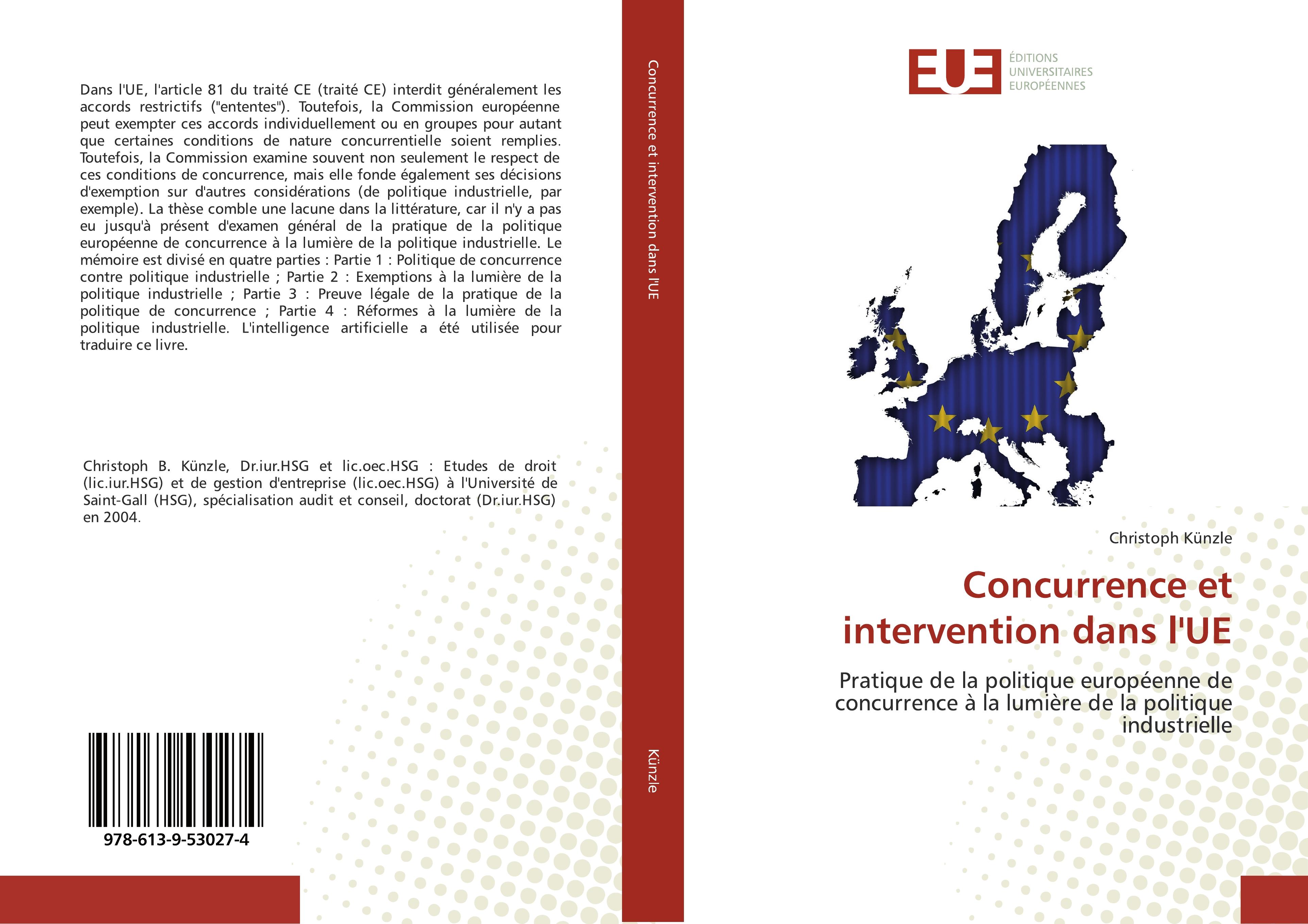 Vorderes Coverbild Concurrence et intervention dans l'UE