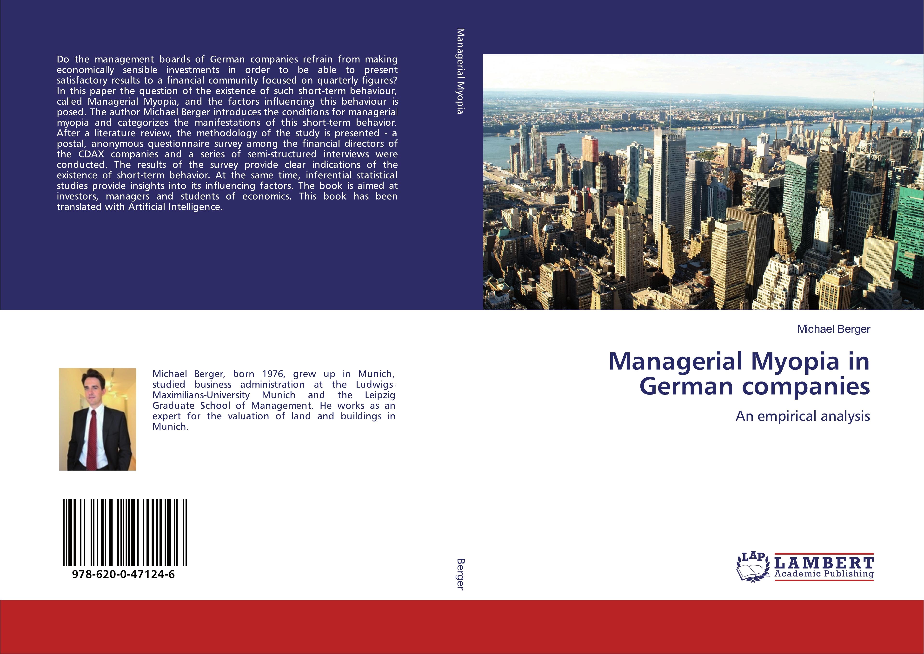 Vorderes Coverbild Managerial Myopia in German companies
