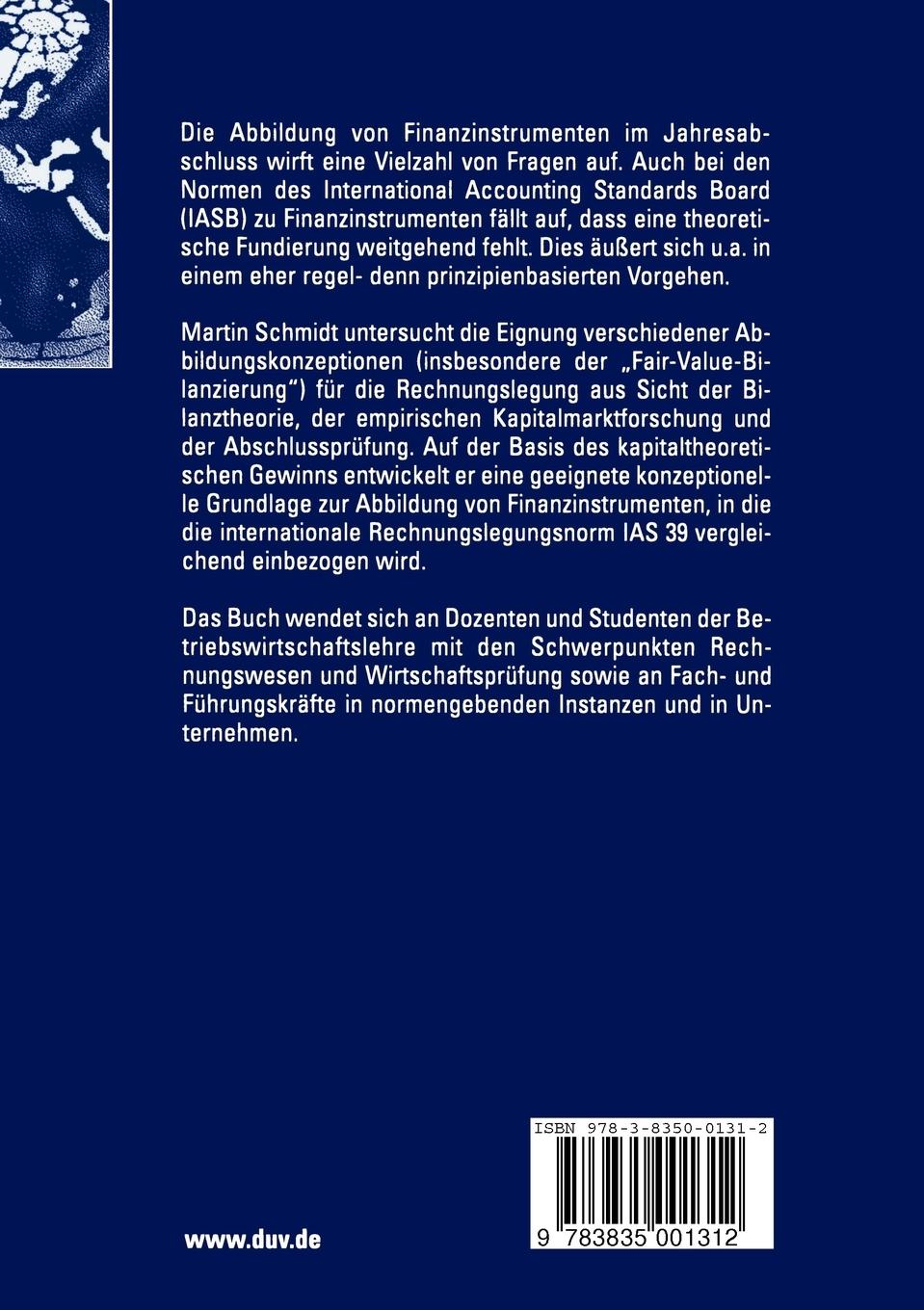 Rückseitencover Rechnungslegung von Finanzinstrumenten