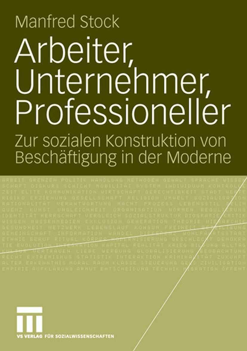 Vorderes Coverbild Arbeiter, Unternehmer, Professioneller