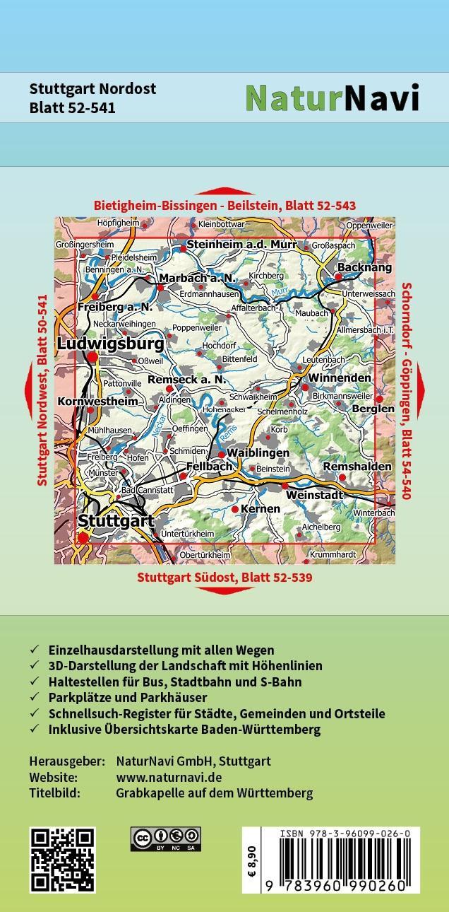 Beispielinhalt (Bild) Stuttgart Nordost 1 : 25 000