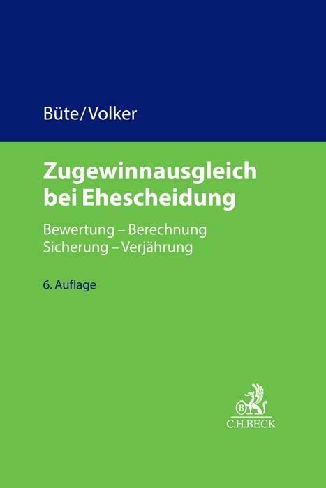 Vorderes Coverbild Zugewinnausgleich bei Ehescheidung