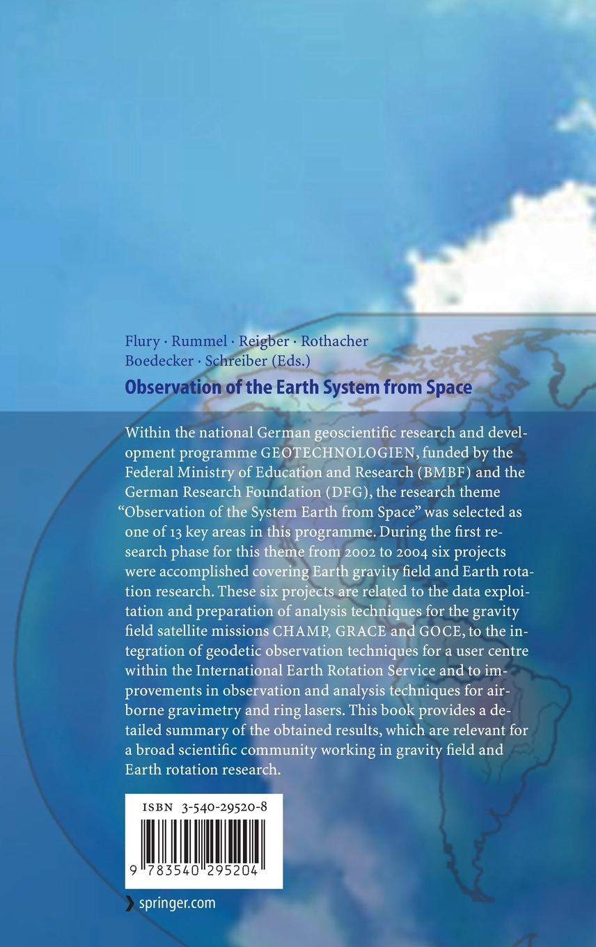 Rückseitencover Observation of the Earth System from Space