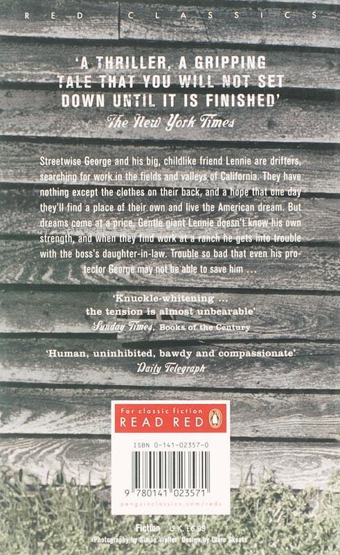 Rückseitencover Of Mice and Men