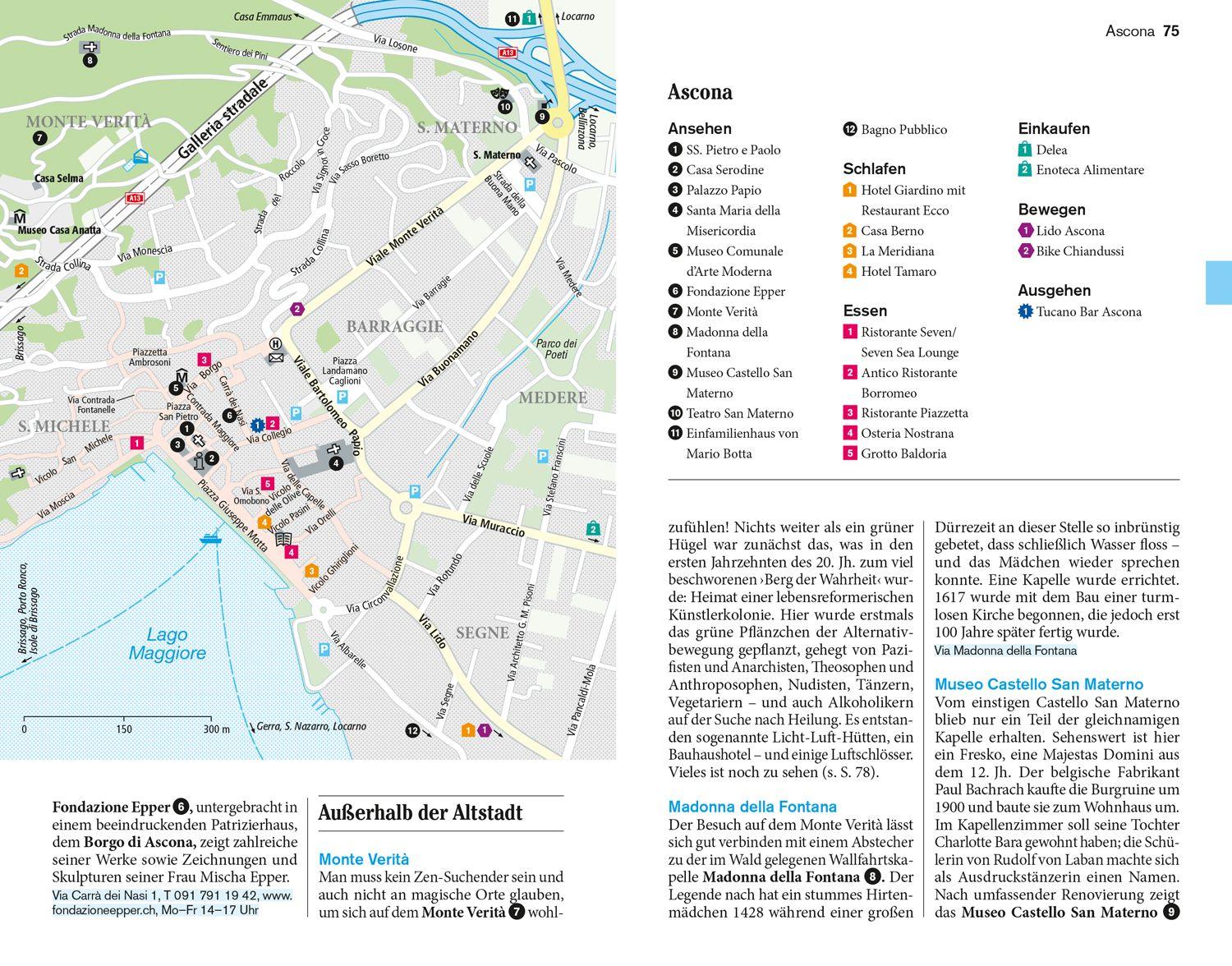 Beispielinhalt (Bild) DuMont Reise-Taschenbuch Reiseführer Tessin