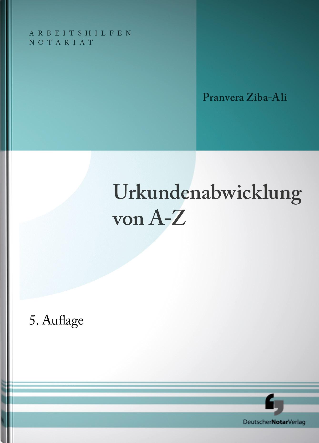 Vorderes Coverbild Urkundenabwicklung von A-Z