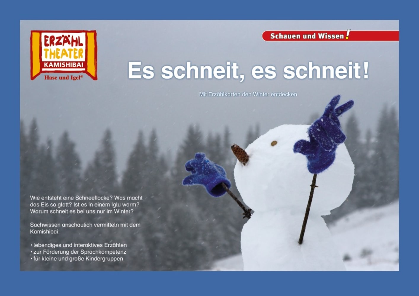 Vorderes Coverbild Es schneit, es schneit! / Kamishibai Bildkarten