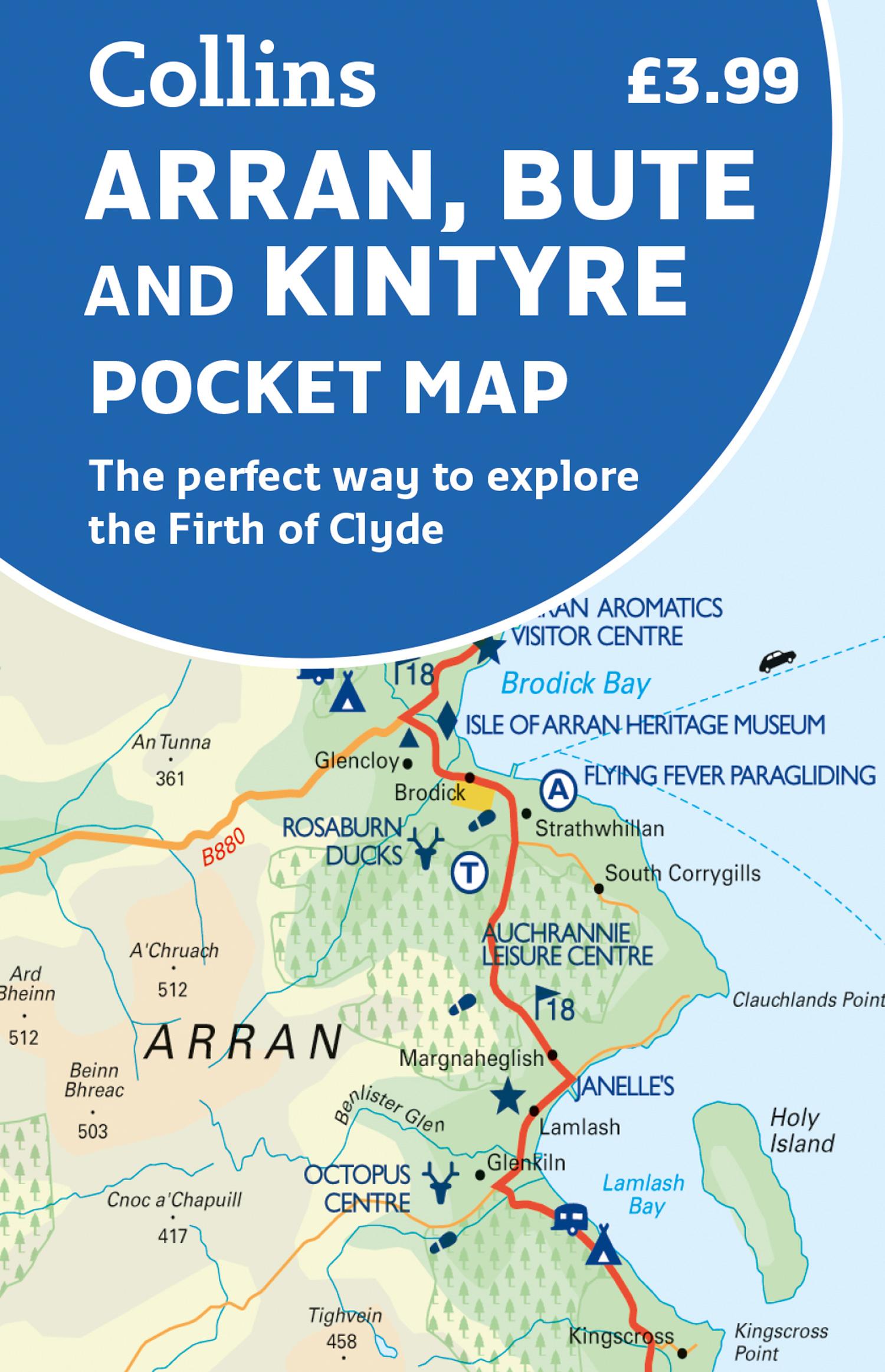 Vorderes Coverbild Arran, Bute and Kintyre Pocket Map