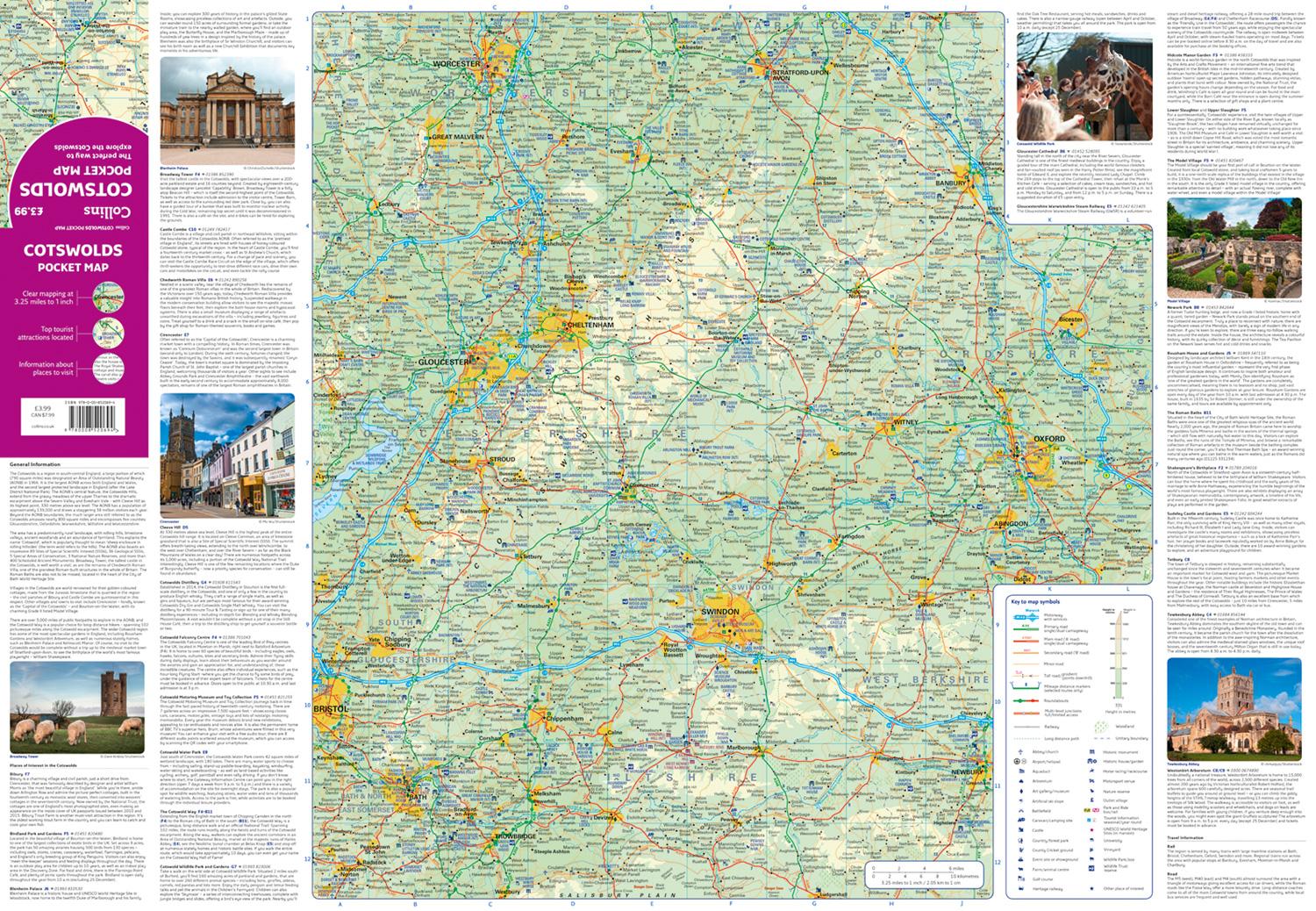 Beispielinhalt (Bild) Cotswolds Pocket Map