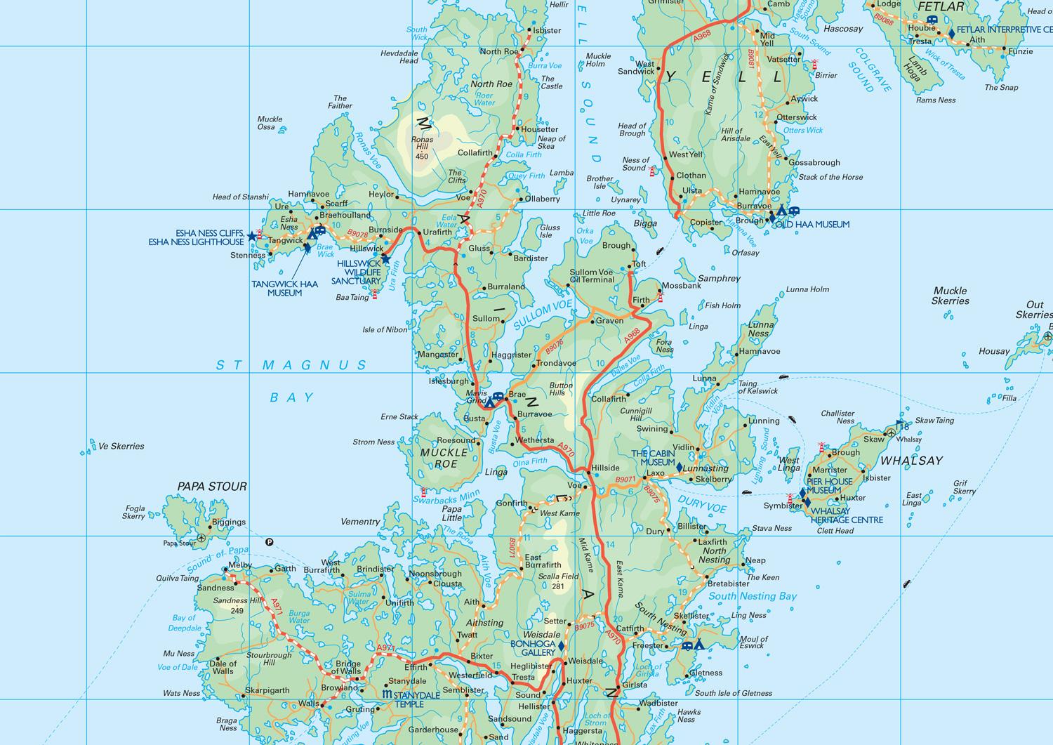 Beispielinhalt (Bild) Shetland Pocket Map