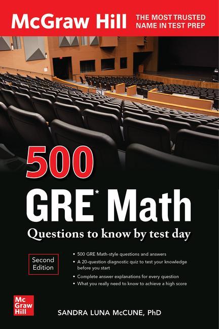 Vorderes Coverbild 500 GRE Math Questions to Know by Test Day, Second Edition