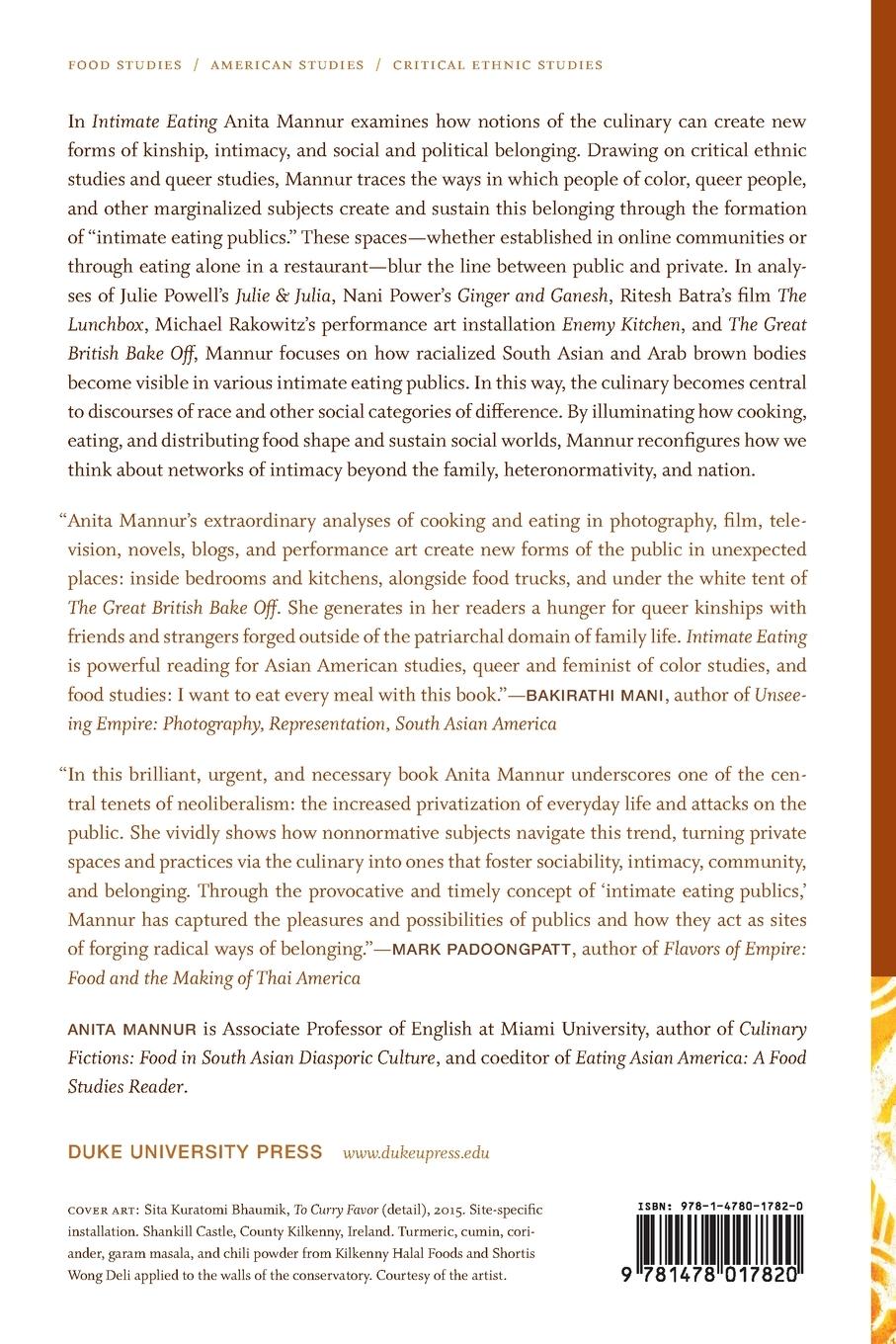 Rückseitencover Intimate Eating