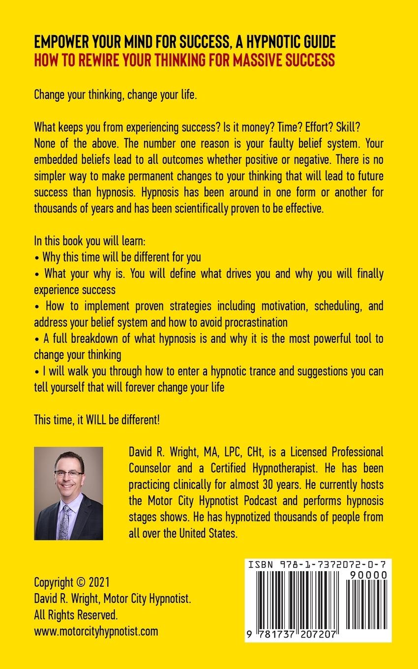 Rückseitencover Empower Your Mind For Success, A Hypnotic Guide
