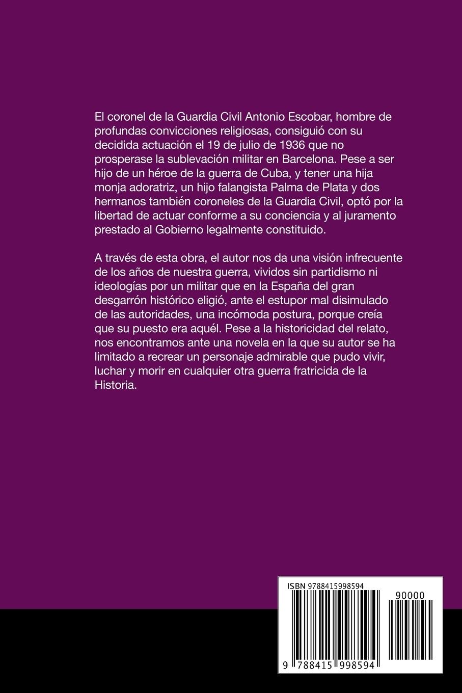 Rückseitencover La guerra del General Escobar