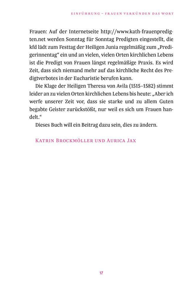 Beispielinhalt (Bild) Frauen verkünden das Wort