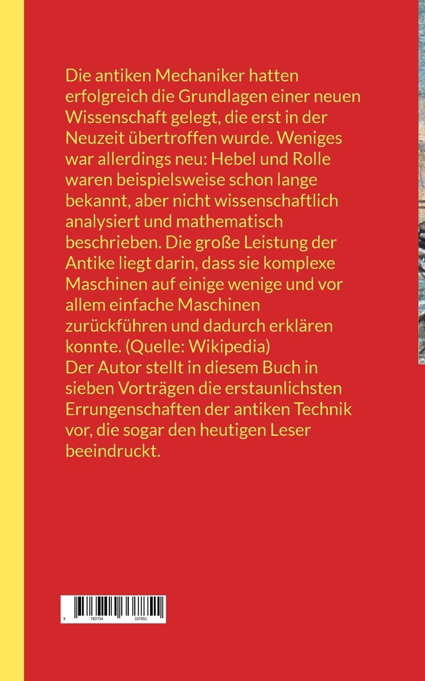 Rückseitencover Technik in der Antike