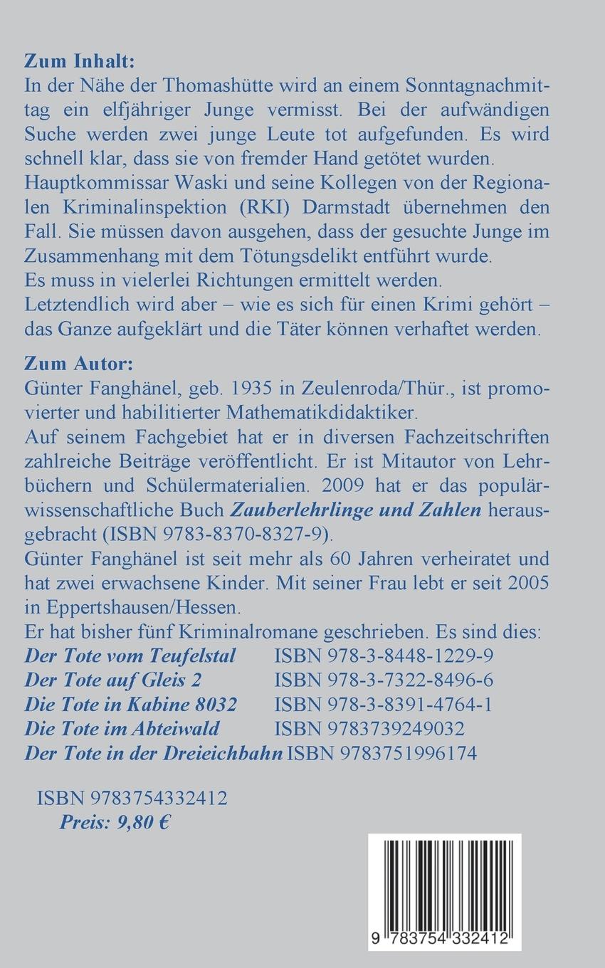 Rückseitencover Die Toten bei der Thomashütte