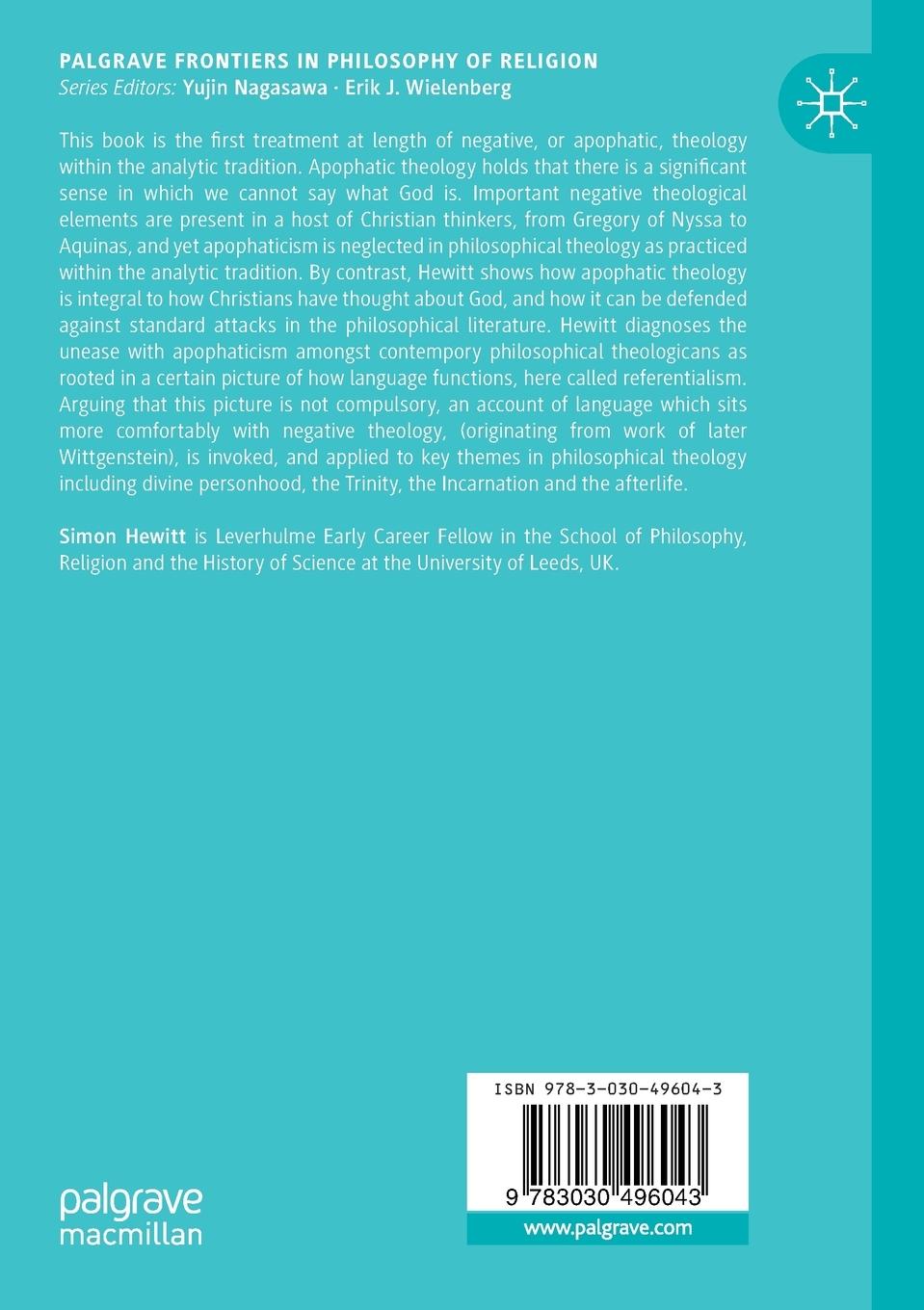 Rückseitencover Negative Theology and Philosophical Analysis