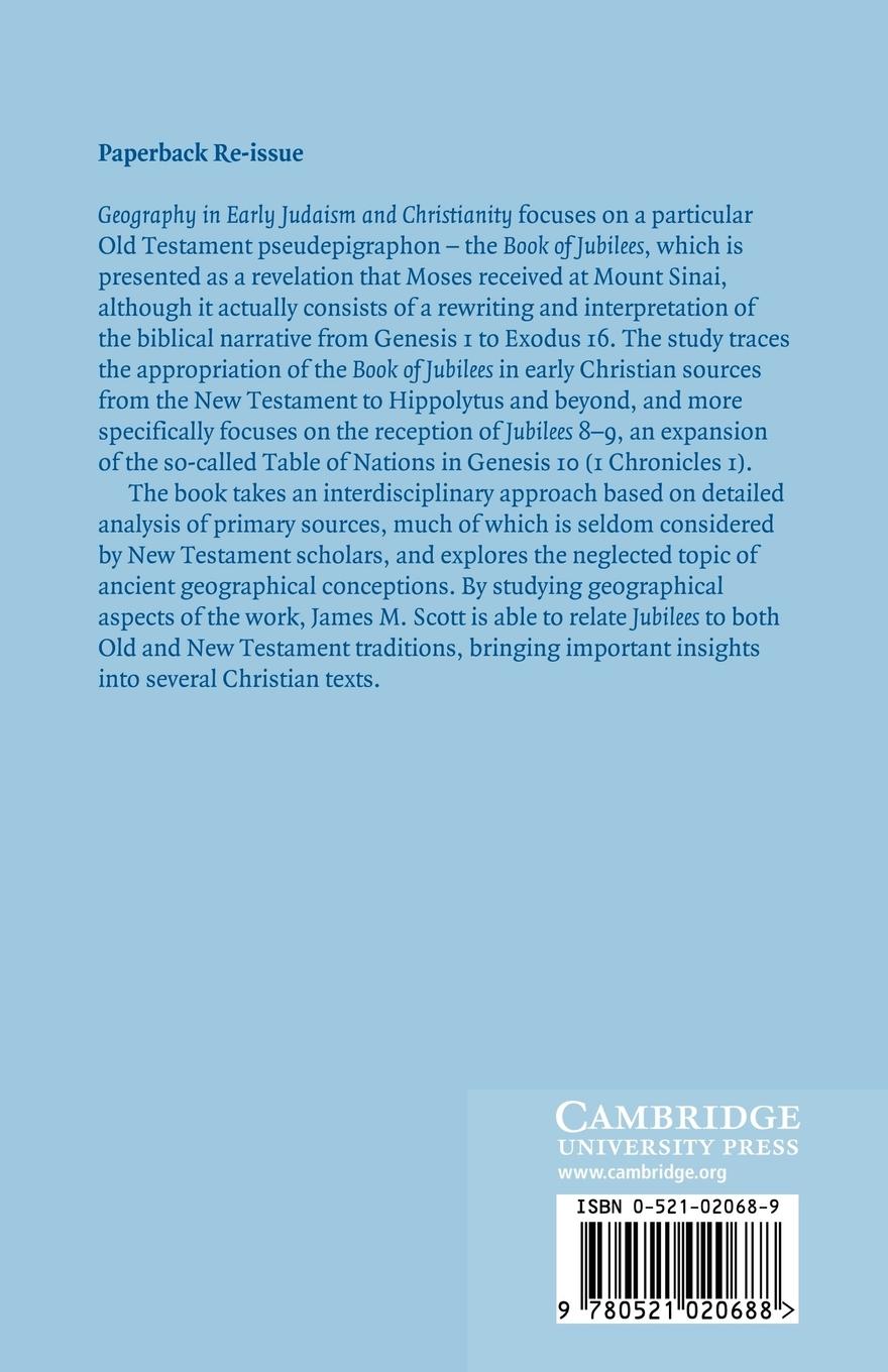 Rückseitencover Geography in Early Judaism and Christianity