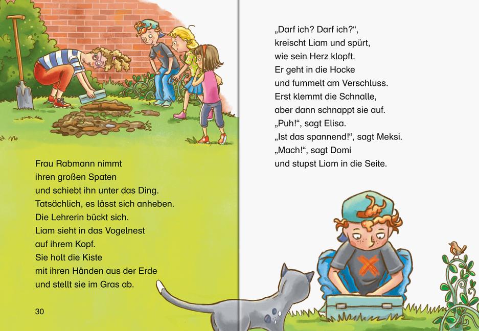 Beispielinhalt (Bild) Ein Schatz auf dem Schulhof - Leserabe ab 2. Klasse - Erstlesebuch für Kinder ab 7 Jahren