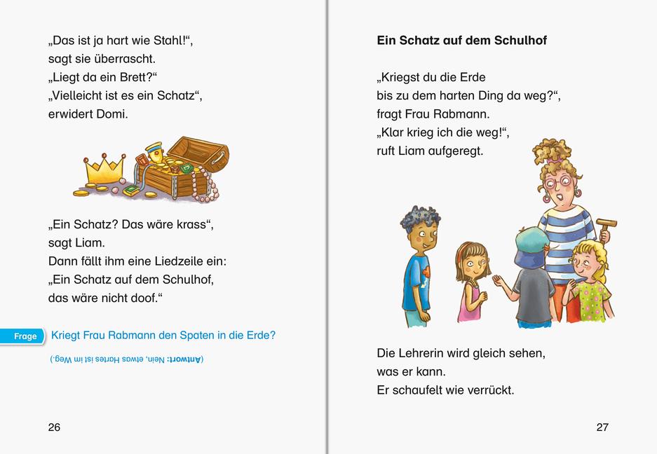 Beispielinhalt (Bild) Ein Schatz auf dem Schulhof - Leserabe ab 2. Klasse - Erstlesebuch für Kinder ab 7 Jahren