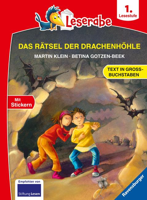Vorderes Coverbild Das Rätsel der Drachenhöhle - Leserabe ab 1. Klasse - Erstlesebuch für Kinder ab 6 Jahren (in Großbuchstaben)