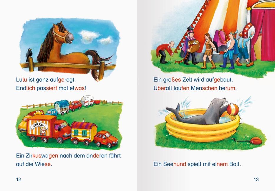Beispielinhalt (Bild) Ponygeschichten - Silbe für Silbe lesen lernen - Leserabe ab 1. Klasse - Erstlesebuch für Kinder ab 6 Jahren