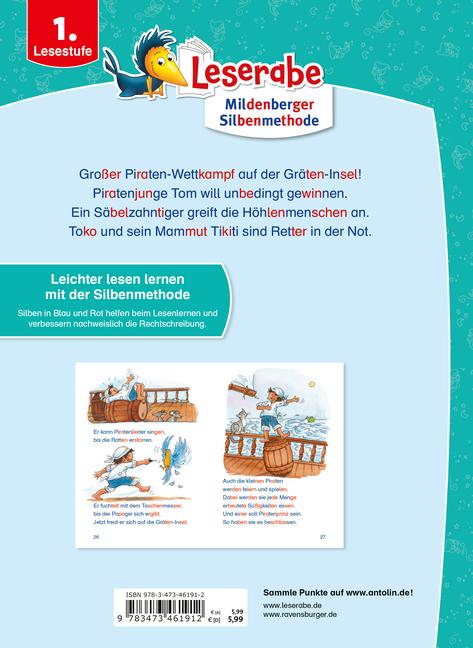 Beispielinhalt (Bild) Abenteuergeschichten - Silbe für Silbe lesen lernen - Leserabe ab 1. Klasse - Erstlesebuch für Kinder ab 6 Jahren
